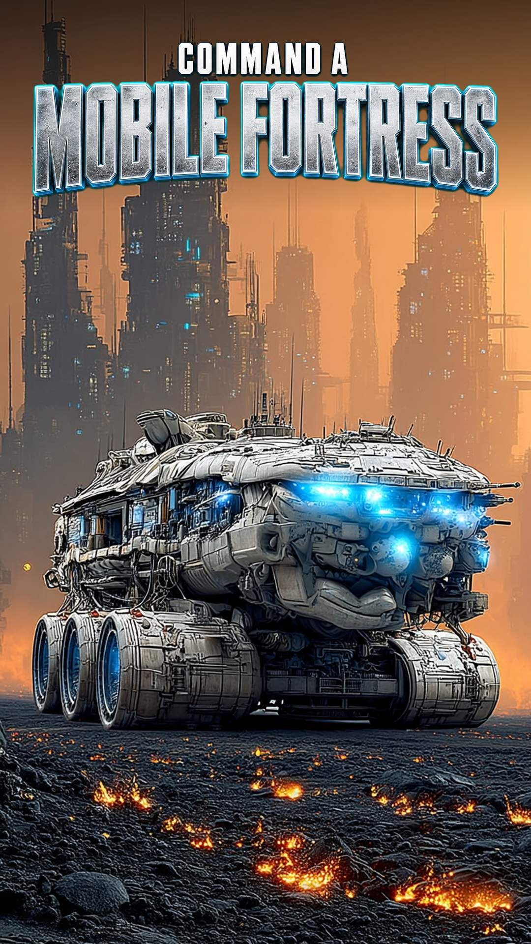 Mobile Crawler fortress on the world map
